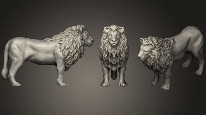 Статуэтки львы тигры сфинксы LION3D~2